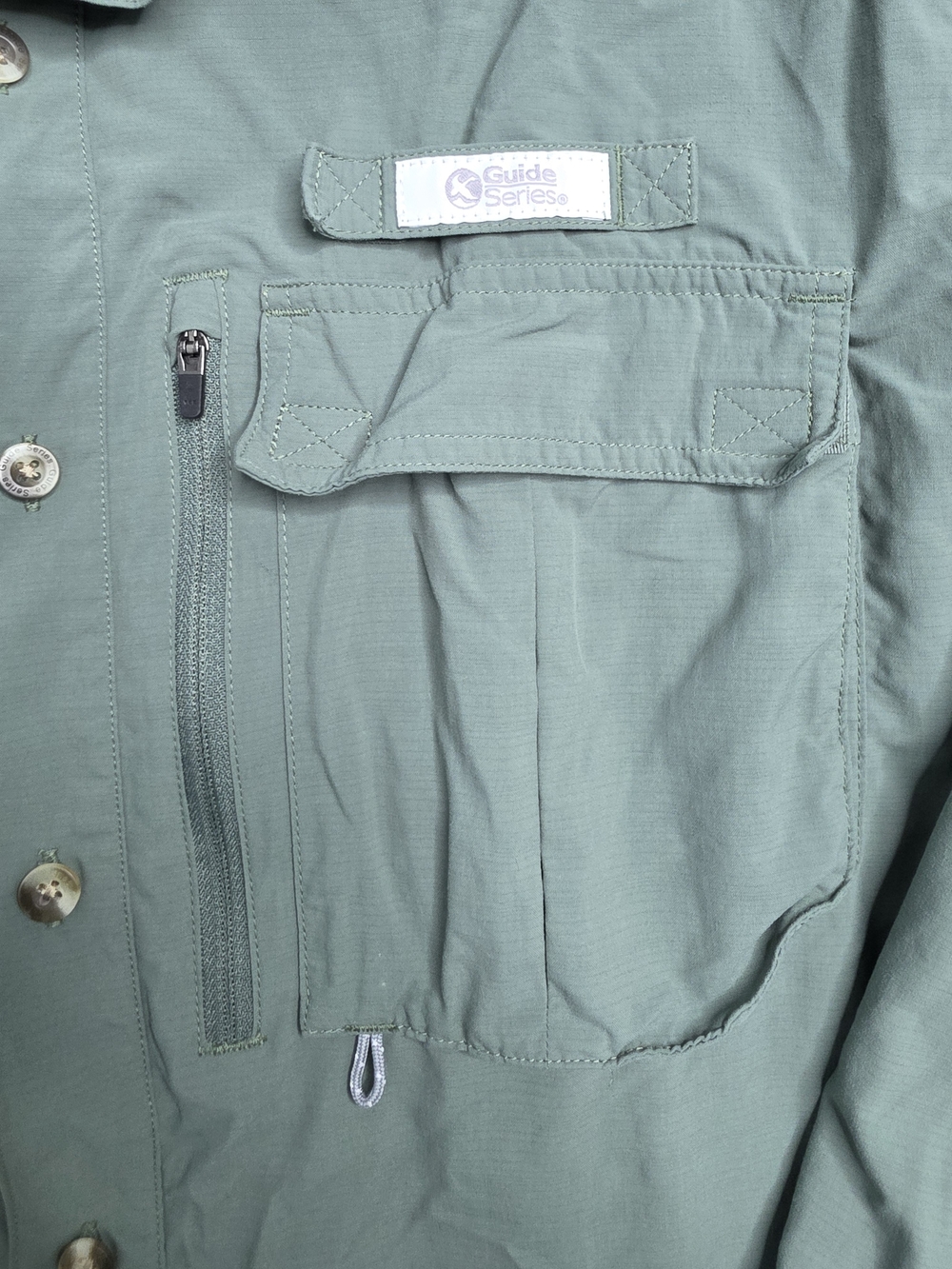 Gander Mountain Guide Series Shirt Mens L Green Vented Fishing Button Up - Picture 4 of 9